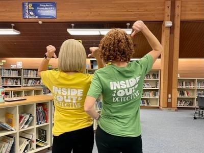 Christa and Kasia with Inside Out Learning shirts